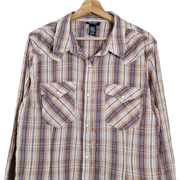 Wrangler Retro Striped Western Snap Down Shirt - Picture 4 of 6